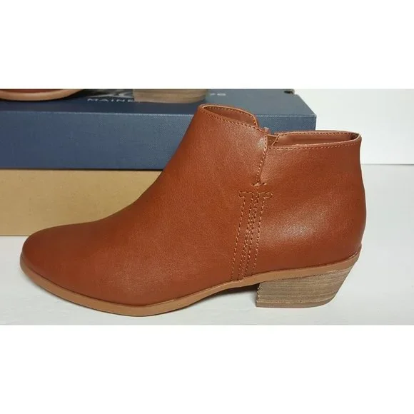 WOMEN'S G. H. BASS SHOES SIZE 6 NINA BOOTIES WHISKEY COLOR NEW/BOX - Picture 2 of 12